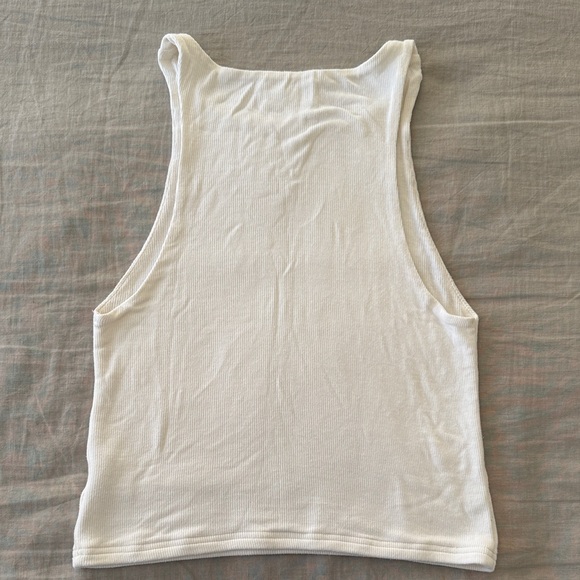 Carly Jean Los Angeles Double Lined Soft Ribbed Tank Top Black or Cream - Picture 8 of 13